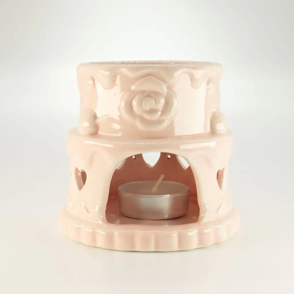 Ceramic Cake Oil Burner – Hearts – Pink | www.artisangoods.co.uk 3 Ceramic Cake Oil Burner – Hearts – Pink | www.artisangoods.co.uk 3