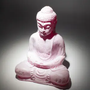 Meditation Buddha Lamp Cherry Crackle – Oval Stand | www.artisangoods.co.uk 6