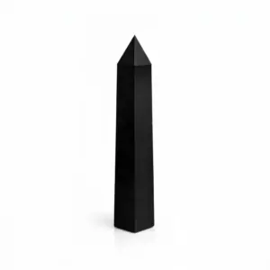 Gemstone Six Face Obelisk Point approx 17cm – Black Tourmaline | www.artisangoods.co.uk 4
