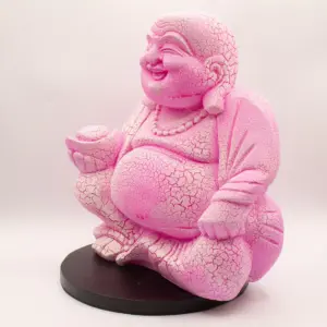 Laughing Buddha Lamp Dragonfruit – Round Stand | www.artisangoods.co.uk 5
