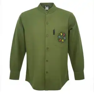 Nomad Sari Kathmandu Shirt – Forest Green – XL | www.artisangoods.co.uk 1