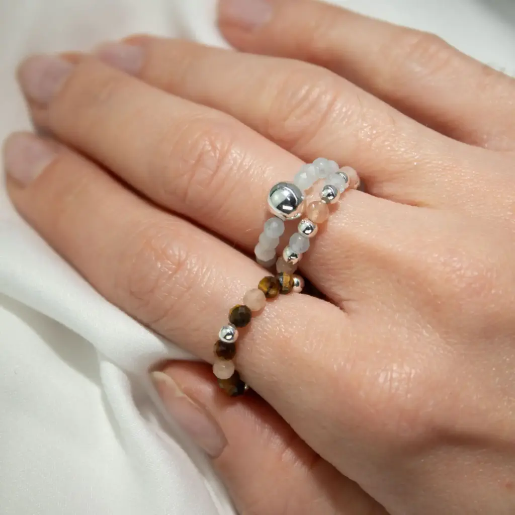 Nymph Spirit Gemstone Ring Set – Sea Sunset | www.artisangoods.co.uk 4