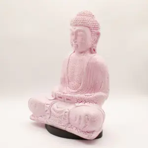 Meditation Buddha Lamp Cherry Crackle – Oval Stand | www.artisangoods.co.uk 7