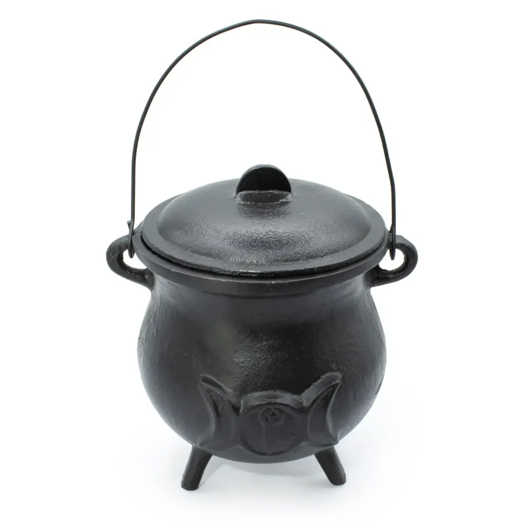 Extra Huge Cast Iron Cauldron with Triple Moon 23x18cm (at least 4kg) | www.artisangoods.co.uk Extra Huge Cast Iron Cauldron with Triple Moon 23x18cm (at least 4kg) | www.artisangoods.co.uk