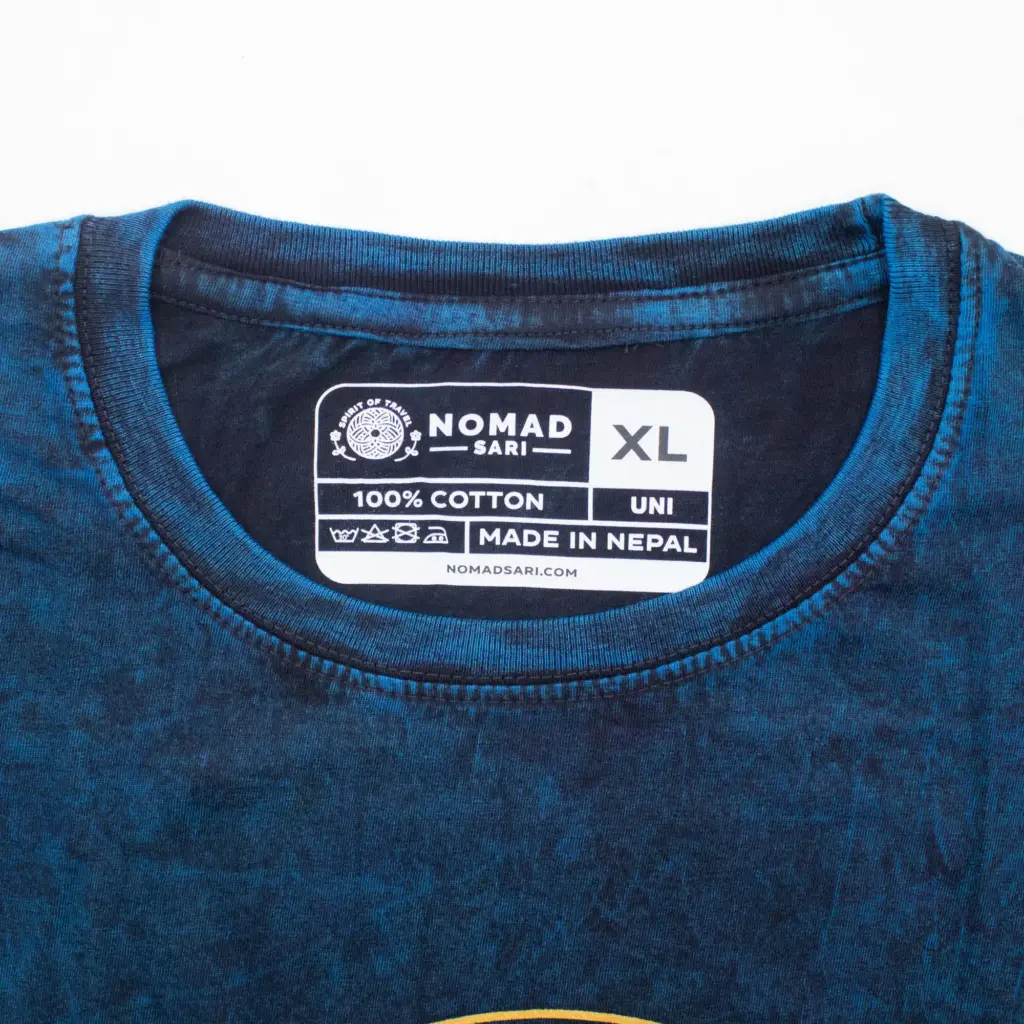Nomad Sari Stonewashed Cotton T-Shirt – Stay Wild Moon Child – Blue – XL | www.artisangoods.co.uk 5 Nomad Sari Stonewashed Cotton T-Shirt – Stay Wild Moon Child – Blue – XL | www.artisangoods.co.uk 5