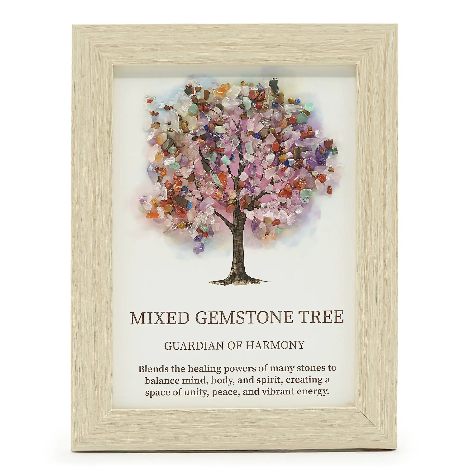 Gemstone Picture – Tree of Life – Multi (20×14.7x1cm) | www.artisangoods.co.uk 4 Gemstone Picture - Tree of Life - Multi (20x14.7x1cm) - Image 3