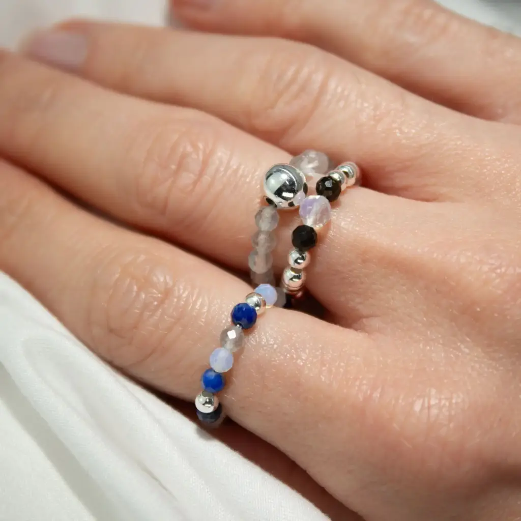 Nymph Spirit Gemstone Ring Set – Northern Lights | www.artisangoods.co.uk 5
