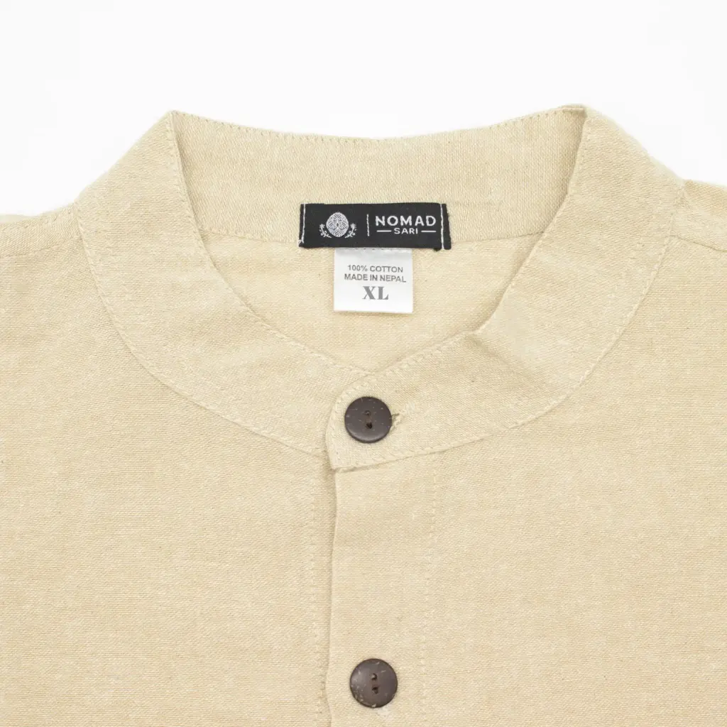 Nomad Sari Kathmandu Shirt – Stone – XL | www.artisangoods.co.uk 5 Nomad Sari Kathmandu Shirt – Stone – XL | www.artisangoods.co.uk 5