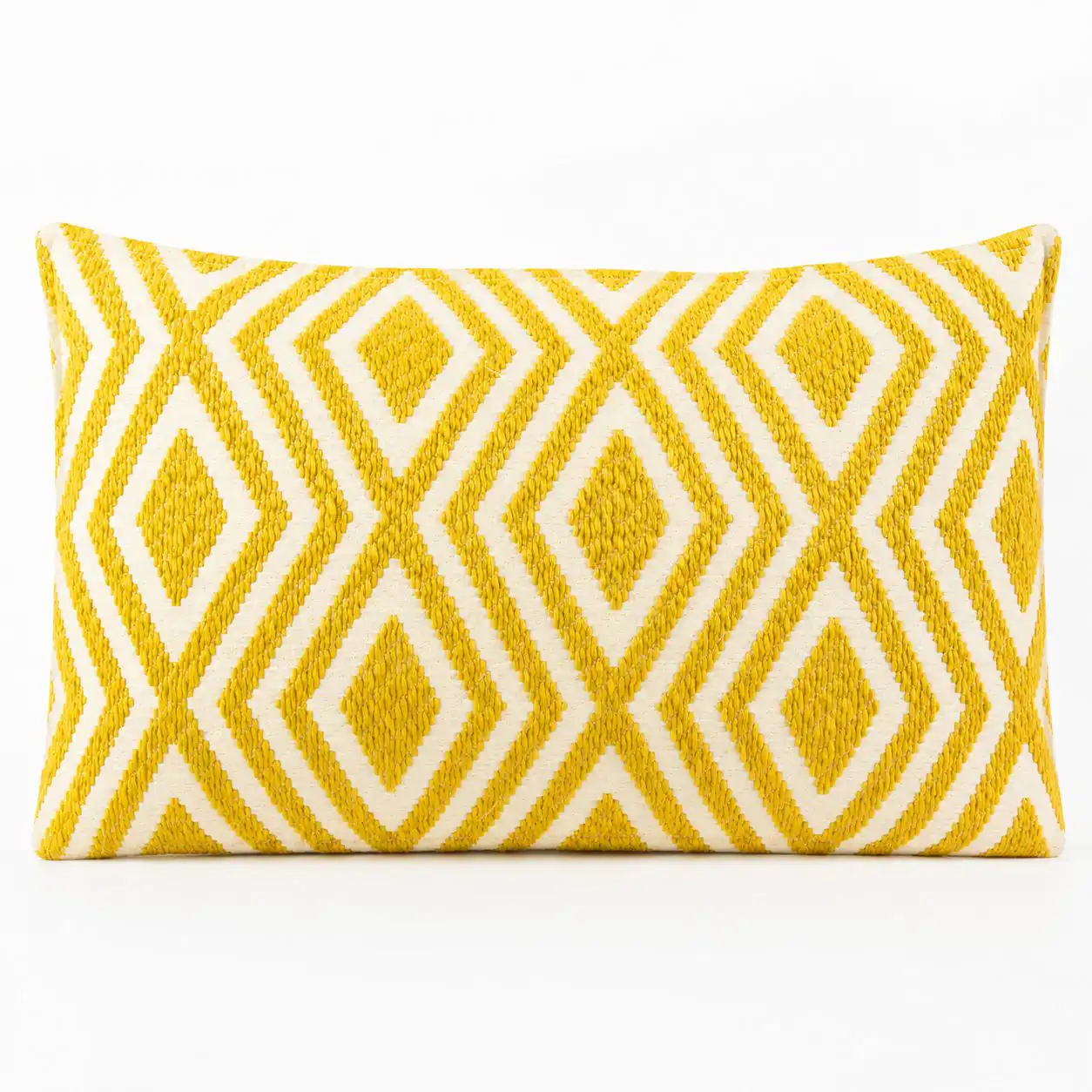 Classic Cushion Cover - Mustard Diamonds- 30x50cm - Lumber Style - Image 2