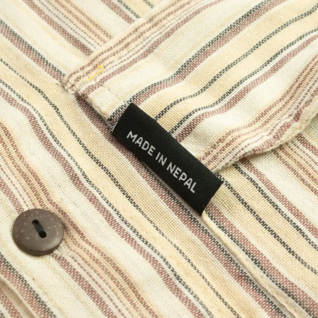 Nomad Sari Grandad Shirt – Brown Beige – Medium | www.artisangoods.co.uk 8