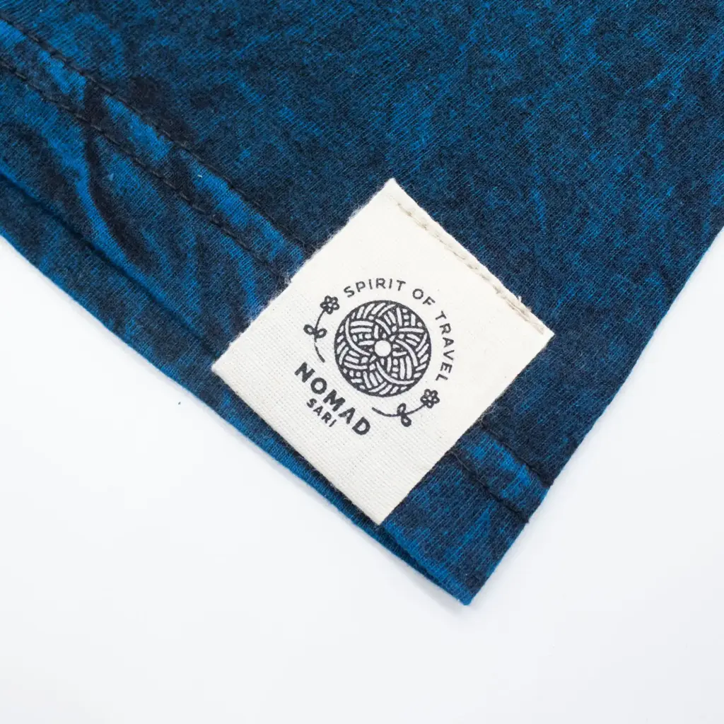 Nomad Sari Stonewashed Cotton T-Shirt – Stay Wild Moon Child – Blue – Small | www.artisangoods.co.uk 6