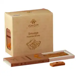 Pack of 15 Natural Incense Smudge Bricks and Burner - Guggal - Image 1