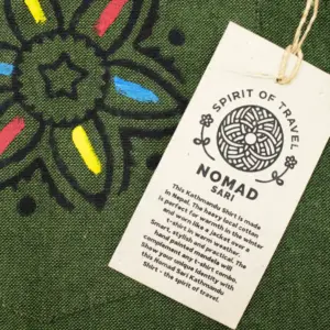 Nomad Sari Kathmandu Shirt – Forest Green – Medium | www.artisangoods.co.uk 4