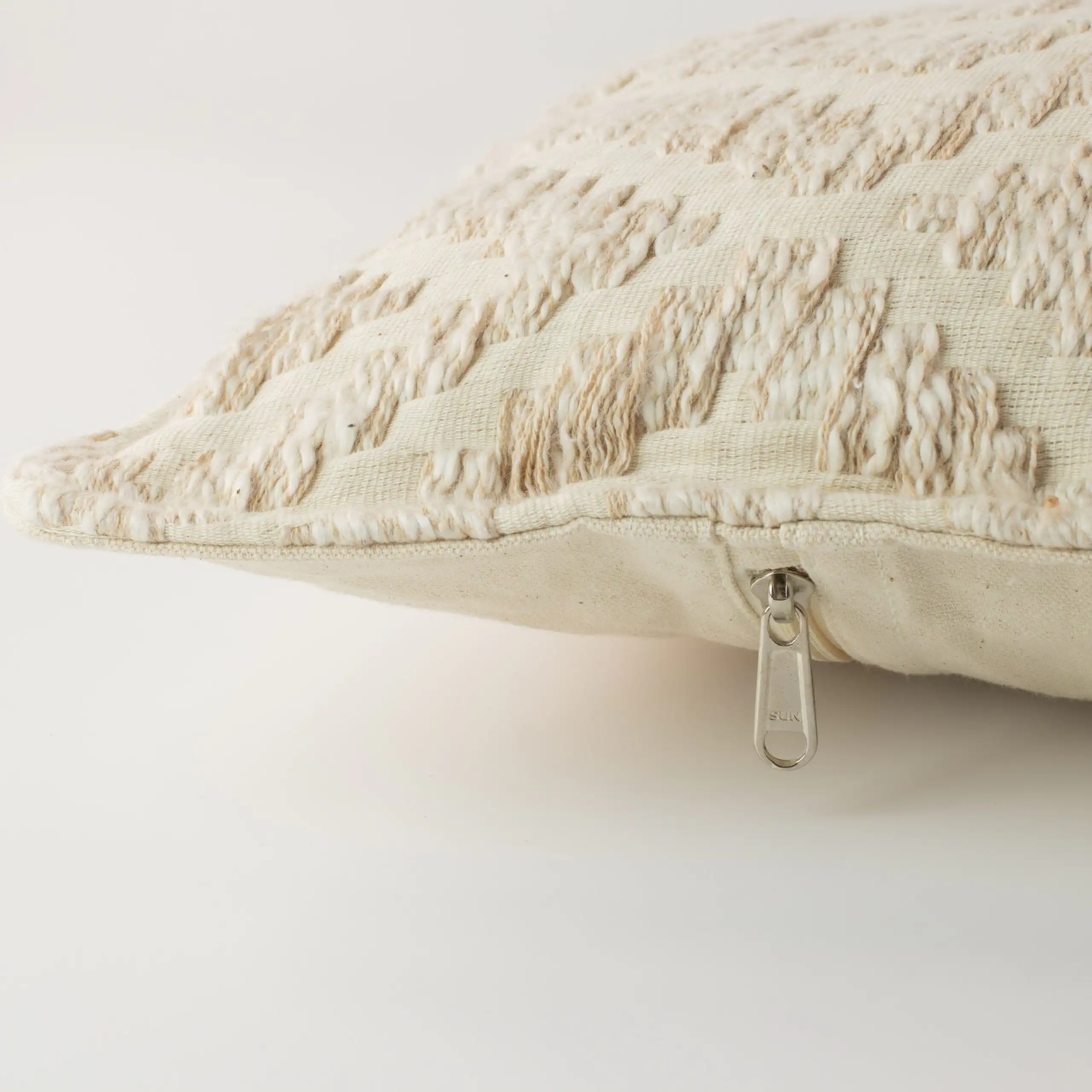 Classic Cushion Cover - Neutral Geo Creme - 30x50cm - Lumber Style - Image 3