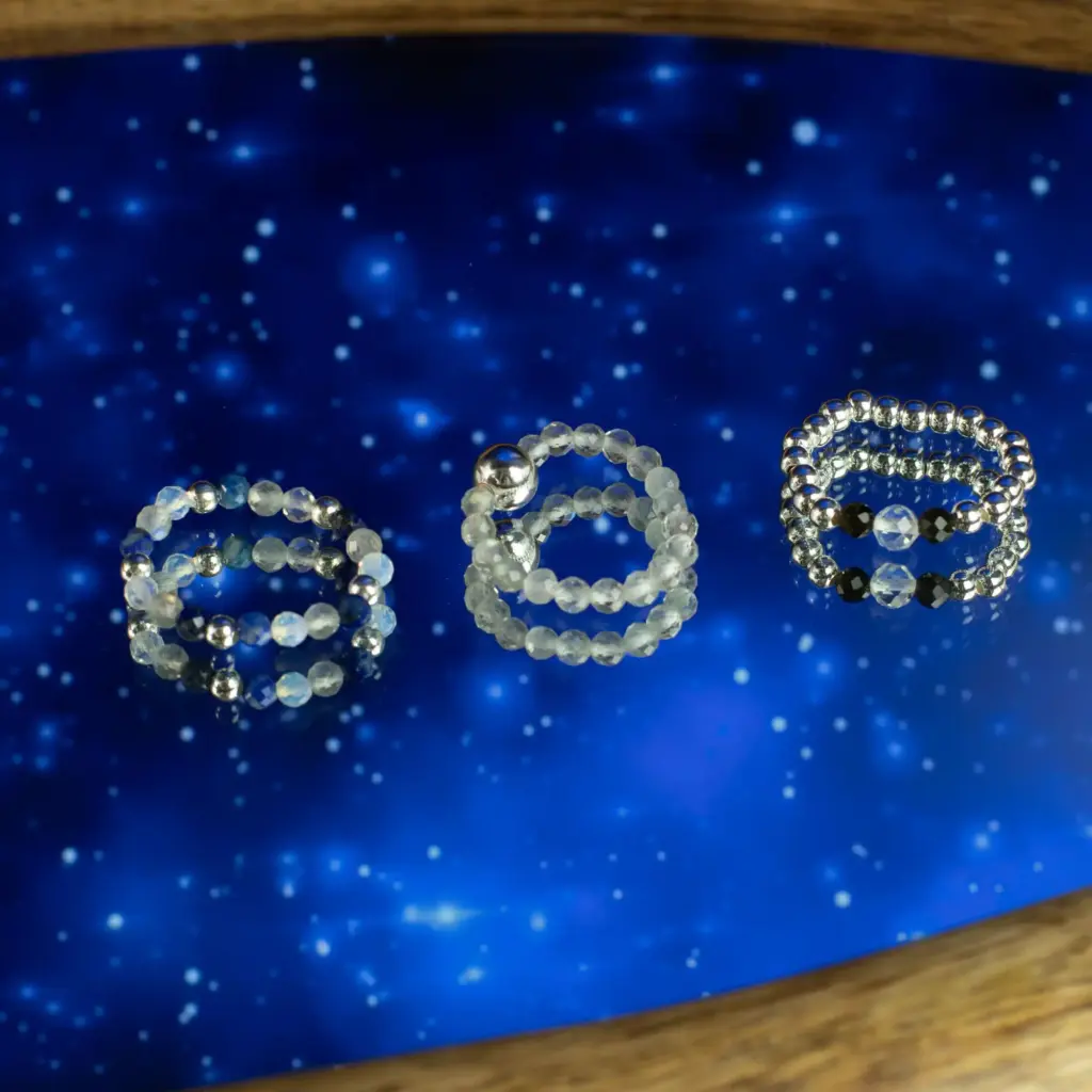 Nymph Spirit Gemstone Ring Set – Northern Lights | www.artisangoods.co.uk 6