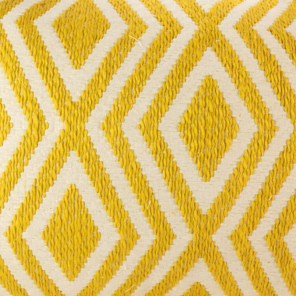 Classic Cushion Cover – Mustard Diamonds- 30x50cm – Lumber Style | www.artisangoods.co.uk 5