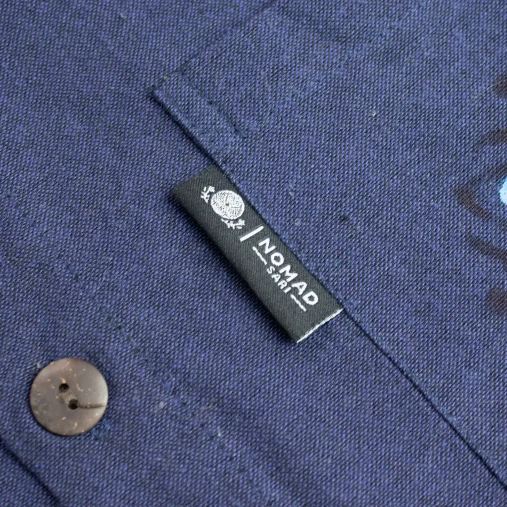 Nomad Sari Kathmandu Shirt – Indigo – XL | www.artisangoods.co.uk 2 Nomad Sari Kathmandu Shirt – Indigo – XL | www.artisangoods.co.uk 2