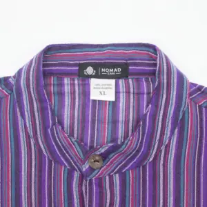 Nomad Sari Grandad Shirt – Black Purple – XL | www.artisangoods.co.uk 6