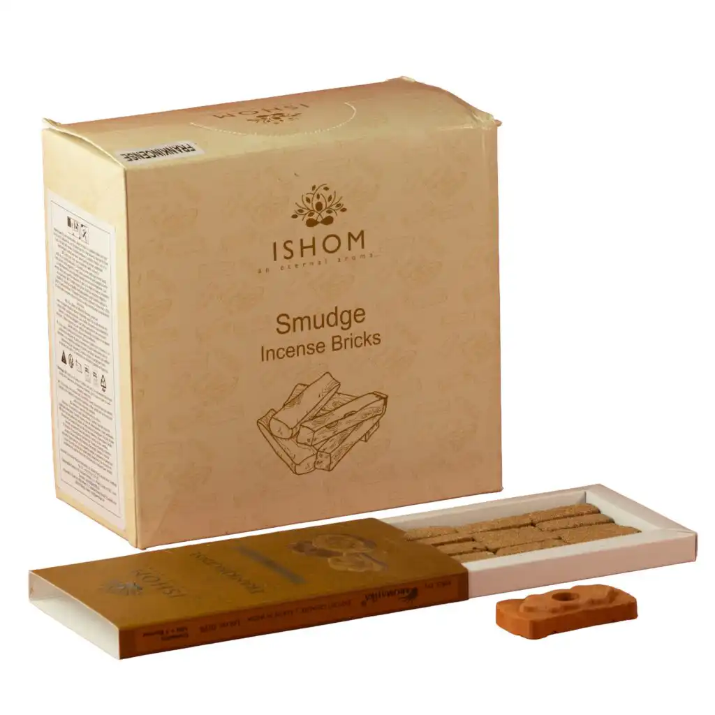 Pack of 15 Natural Incense Smudge Bricks and Burner – Frankincense | www.artisangoods.co.uk