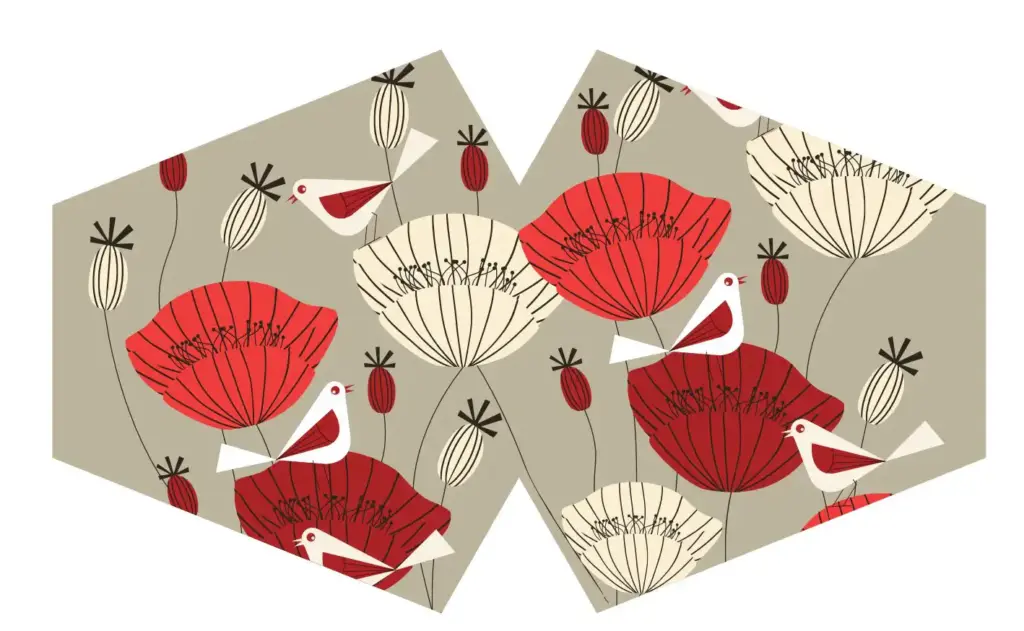 Reusable Fashion Face Mask – Oriental Poppies (Adult) | www.artisangoods.co.uk 2 Reusable Fashion Face Mask – Oriental Poppies (Adult) | www.artisangoods.co.uk 2