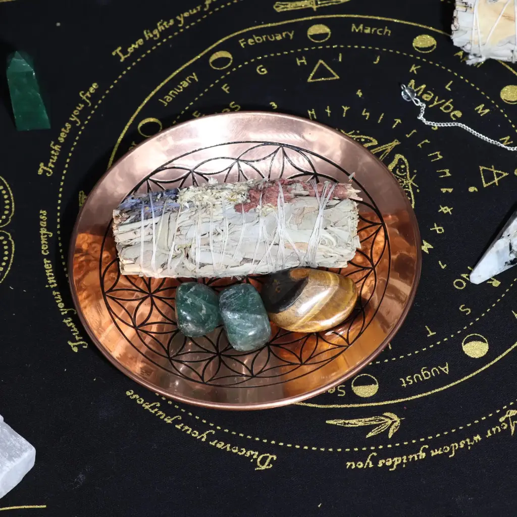 Copper Offer / Smudge Plate – Flower of Life | www.artisangoods.co.uk 3
