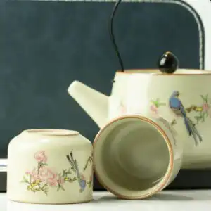 Travel Teapot Set & Two Cups – Blue Bird Qing Dynasty | www.artisangoods.co.uk