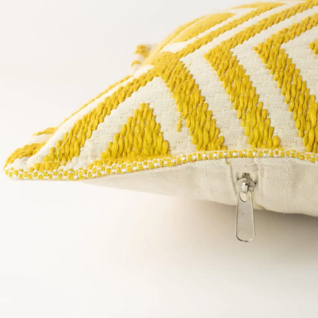 Classic Cushion Cover – Mustard Diamonds- 30x50cm – Lumber Style | www.artisangoods.co.uk 4