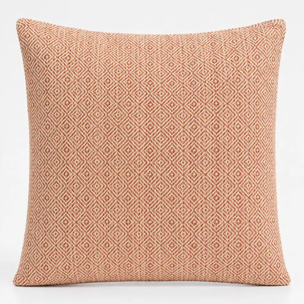 Classic Cushion Cover – Burgundy Squares – 60x60cm – Jumbo Style | www.artisangoods.co.uk 2