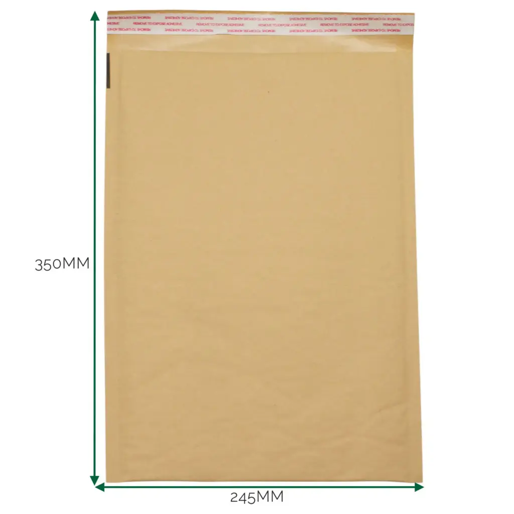 Kraft Padded Bubble Envelope (245×350+40mm) | www.artisangoods.co.uk