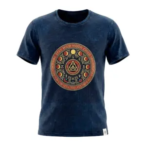 Nomad Sari Stonewashed Cotton T-Shirt – Stay Wild Moon Child – Blue – Medium | www.artisangoods.co.uk 4