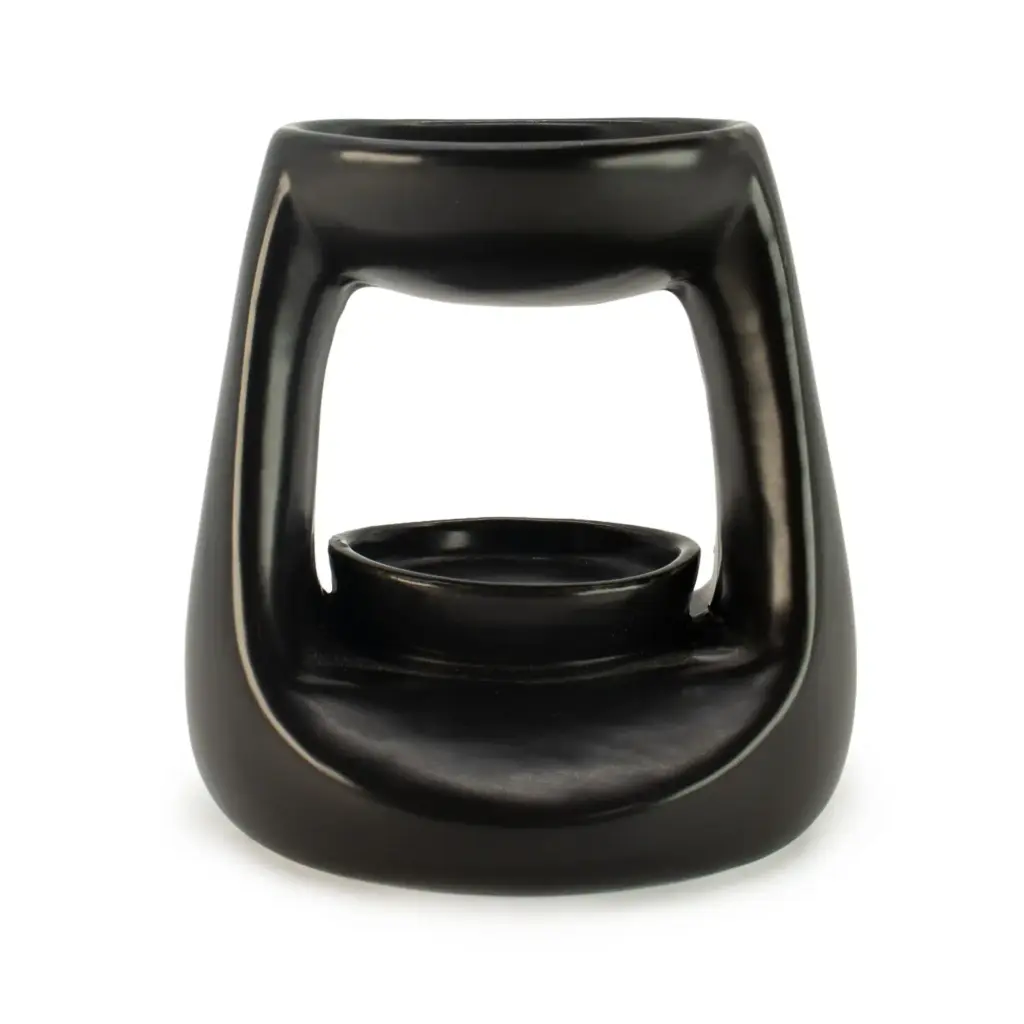 Ceramic Zen Oil Burner – Small Classic  – Matt Black | www.artisangoods.co.uk
