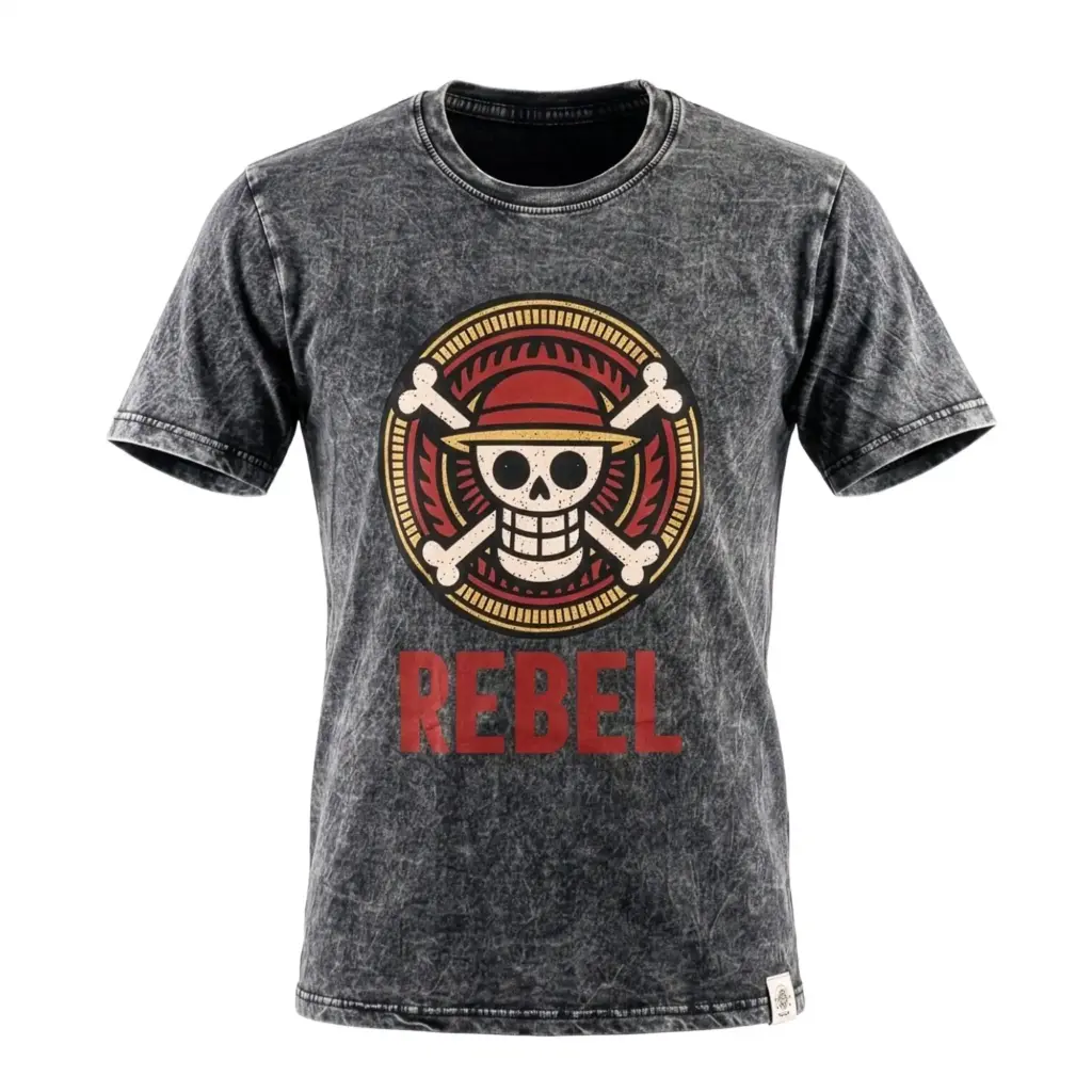 Nomad Sari Stonewashed Cotton T-Shirt – Rebel – Charcoal – Small | www.artisangoods.co.uk 2 Nomad Sari Stonewashed Cotton T-Shirt – Rebel – Charcoal – Small | www.artisangoods.co.uk 2