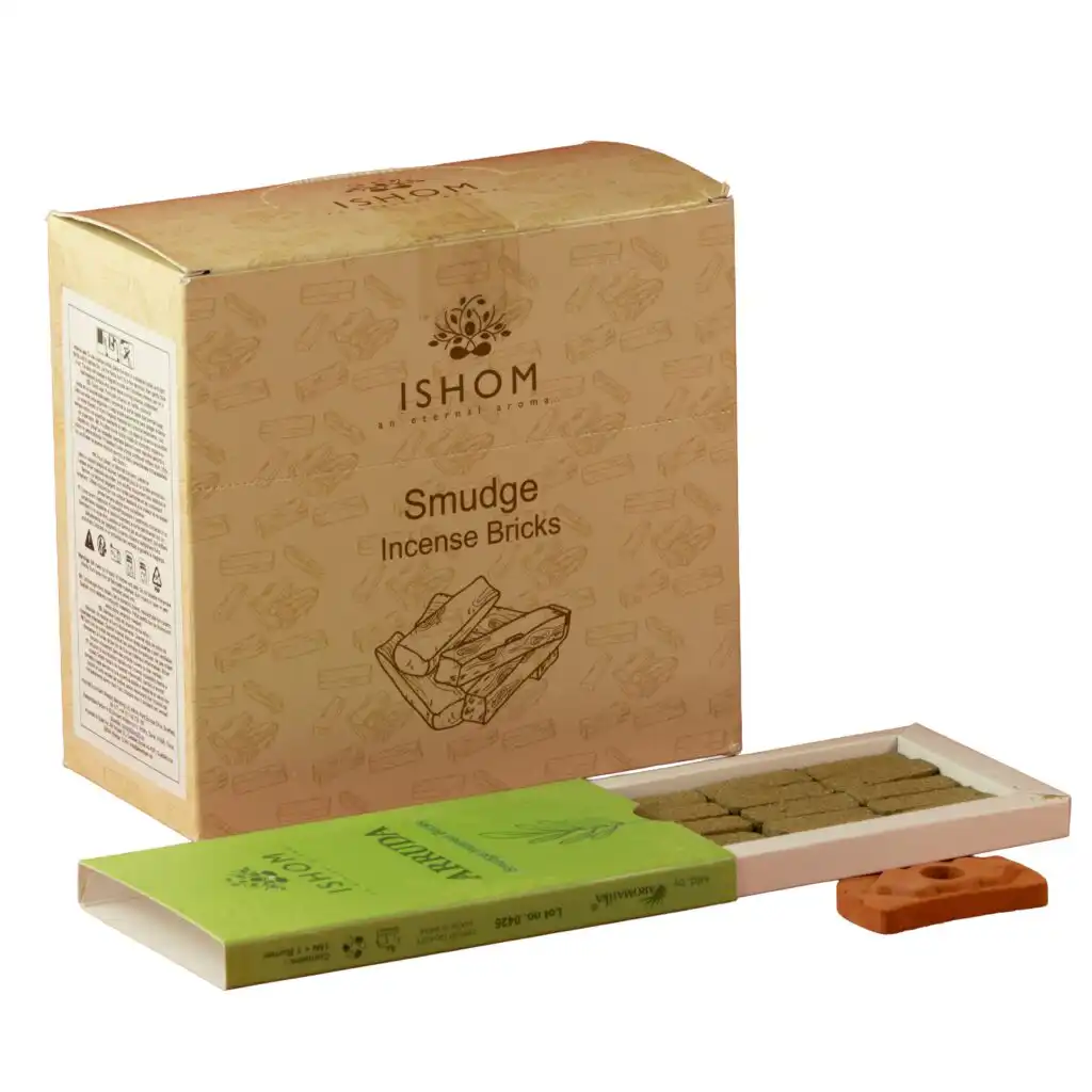 Pack of 15 Natural Incense Smudge Bricks and Burner – Arruda | www.artisangoods.co.uk
