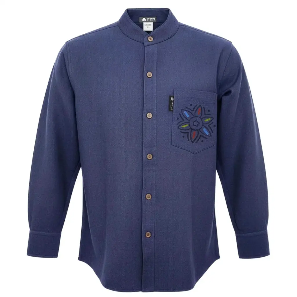 Nomad Sari Kathmandu Shirt – Indigo – XXL | www.artisangoods.co.uk 2