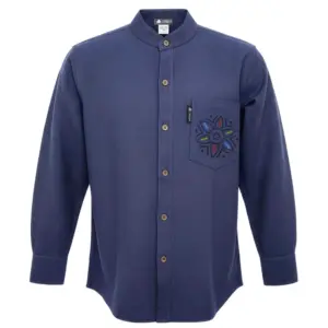 Nomad Sari Kathmandu Shirt – Indigo – XXL | www.artisangoods.co.uk 2