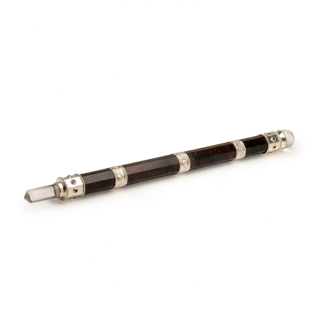 Bloodroot Soverign Wand -Extra Long Fancy Jasper Magic- Crystal Ball top – 26cm | www.artisangoods.co.uk 5