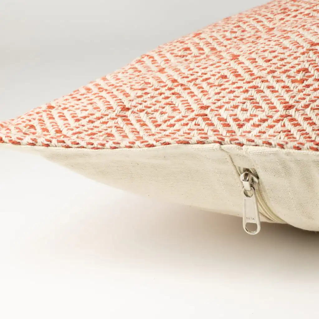 Classic Cushion Cover – Burgundy Squares – 60x60cm – Jumbo Style | www.artisangoods.co.uk 4