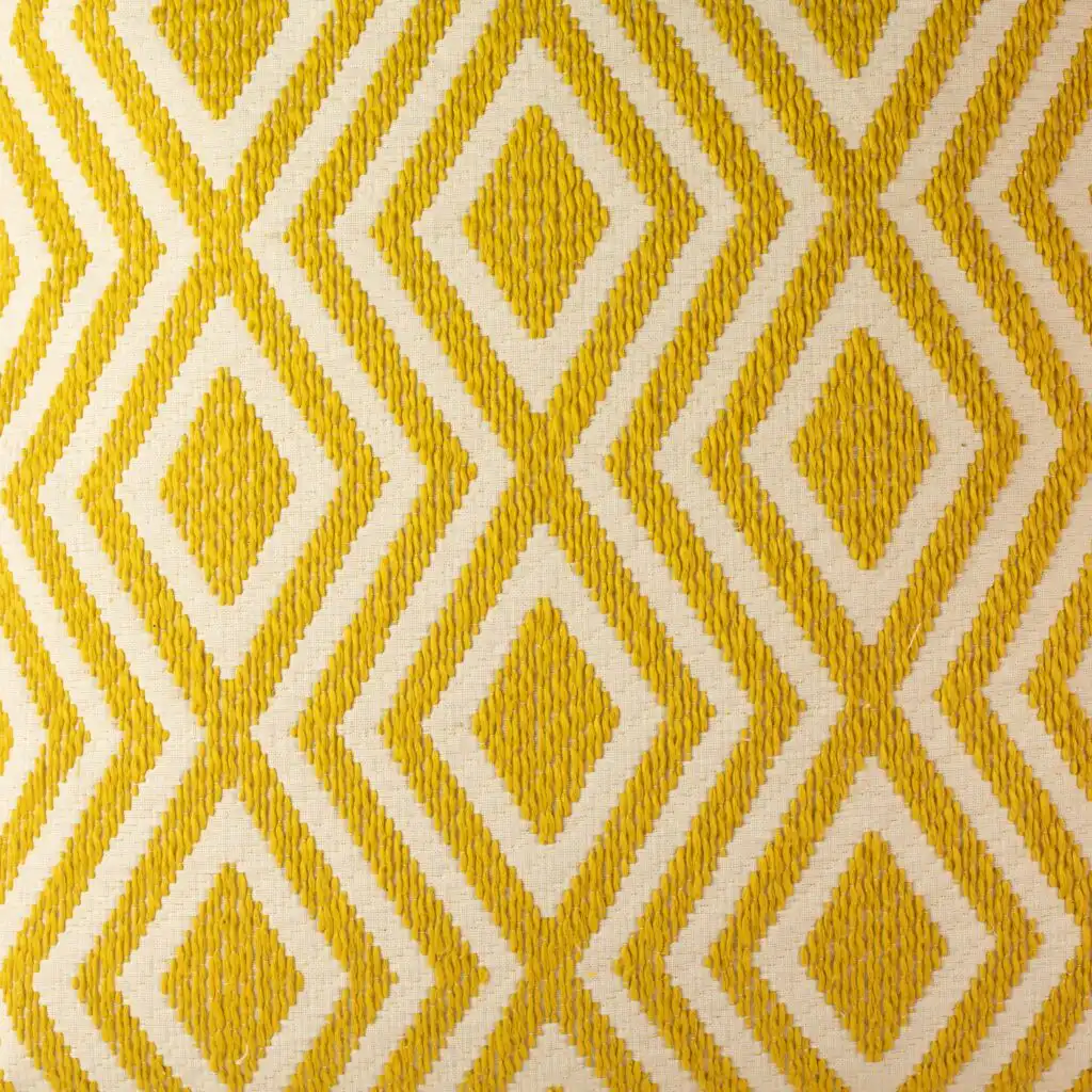 Classic Cushion Cover – Mustard Diamonds – 60x60cm – Jumbo Style | www.artisangoods.co.uk 2
