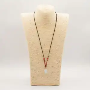 Cord Necklace Gemstone Pendant - Opalite Angel