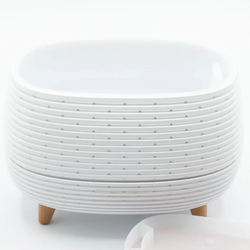Futuristic Ribbed Aroma Diffuser with Colour-Changing Light | www.artisangoods.co.uk 3