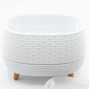 Futuristic Ribbed Aroma Diffuser with Colour-Changing Light | www.artisangoods.co.uk 3
