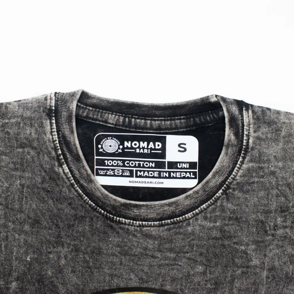 Nomad Sari Stonewashed Cotton T-Shirt – Rebel – Charcoal – Small | www.artisangoods.co.uk 4 Nomad Sari Stonewashed Cotton T-Shirt – Rebel – Charcoal – Small | www.artisangoods.co.uk 4