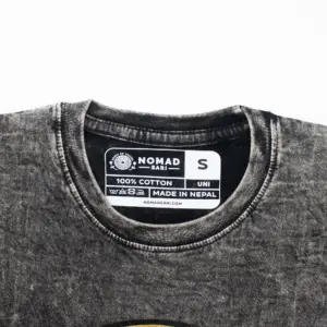 Nomad Sari Stonewashed Cotton T-Shirt – Rebel – Charcoal – Small | www.artisangoods.co.uk 4