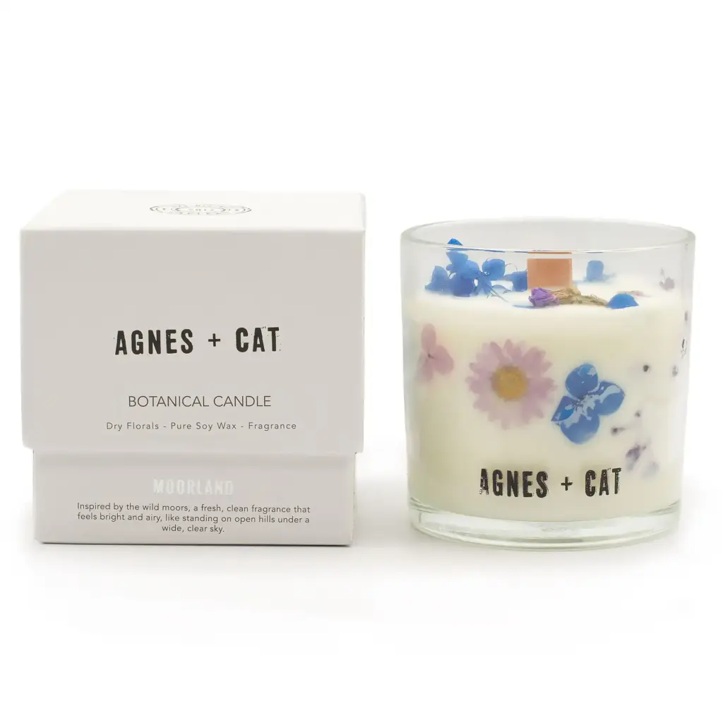 Agnes + Cat Botanical Soy Wax Candle – Moorland | www.artisangoods.co.uk