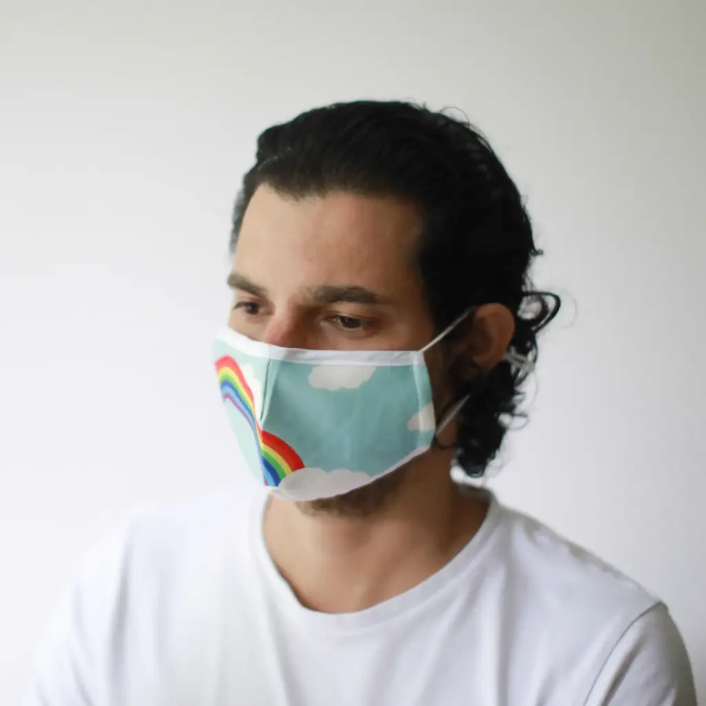 Reusable Fashion Face Mask – Rainbow (Adult) | www.artisangoods.co.uk 2