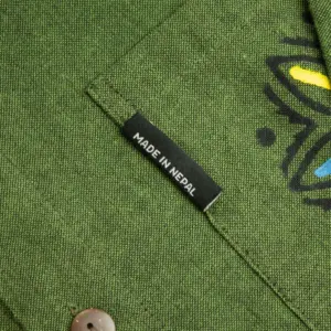 Nomad Sari Kathmandu Shirt – Forest Green – Medium | www.artisangoods.co.uk 9