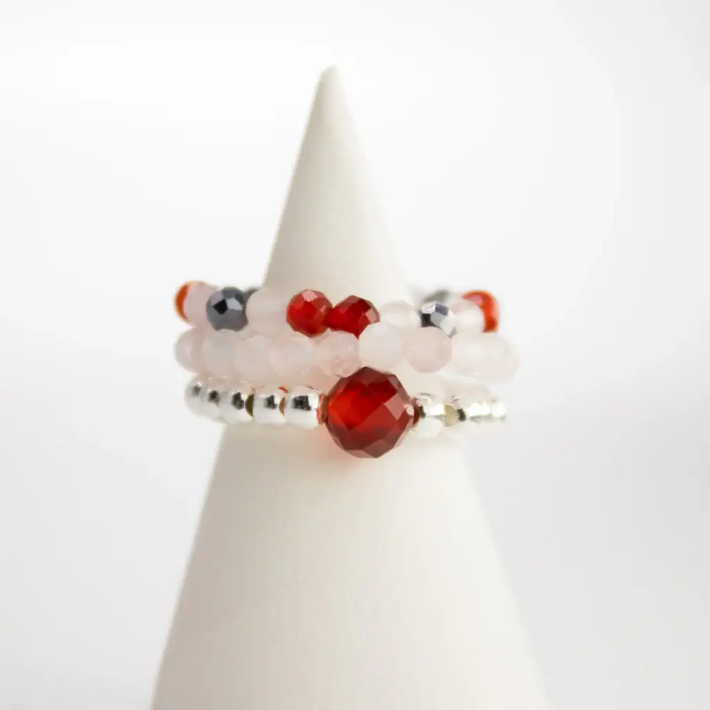 Nymph Spirit Gemstone Ring Set – Love & Flame | www.artisangoods.co.uk 2