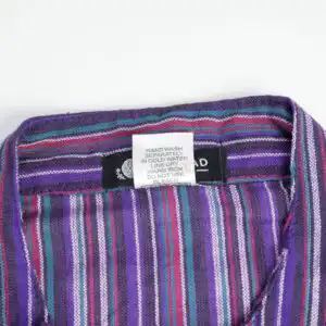 Nomad Sari Grandad Shirt – Black Purple – XL | www.artisangoods.co.uk 1