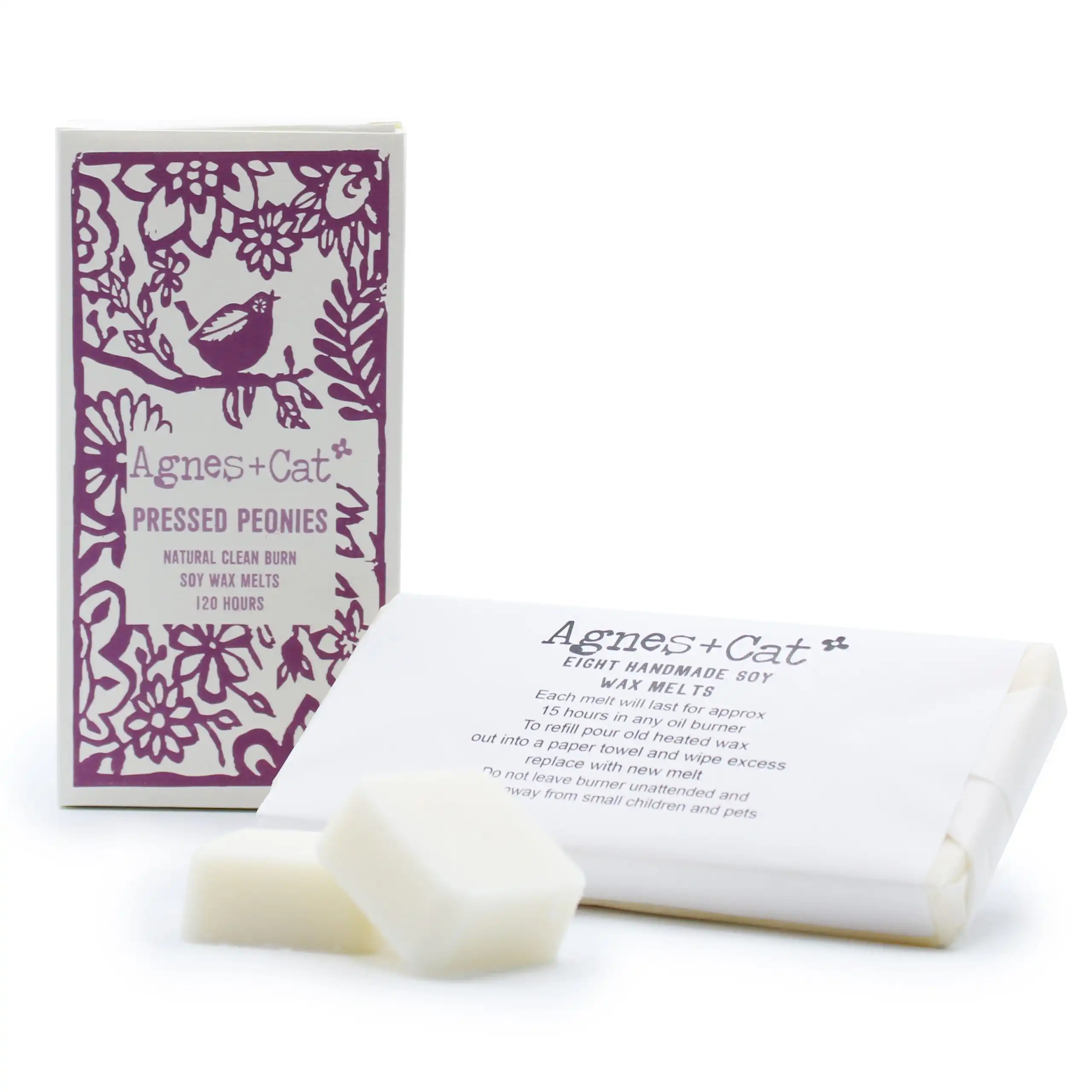 Agnes + Cat Box of 8 Wax Melts – Pressed Peonies | www.artisangoods.co.uk 2 Agnes + Cat Box of 8 Wax Melts – Pressed Peonies | www.artisangoods.co.uk 1