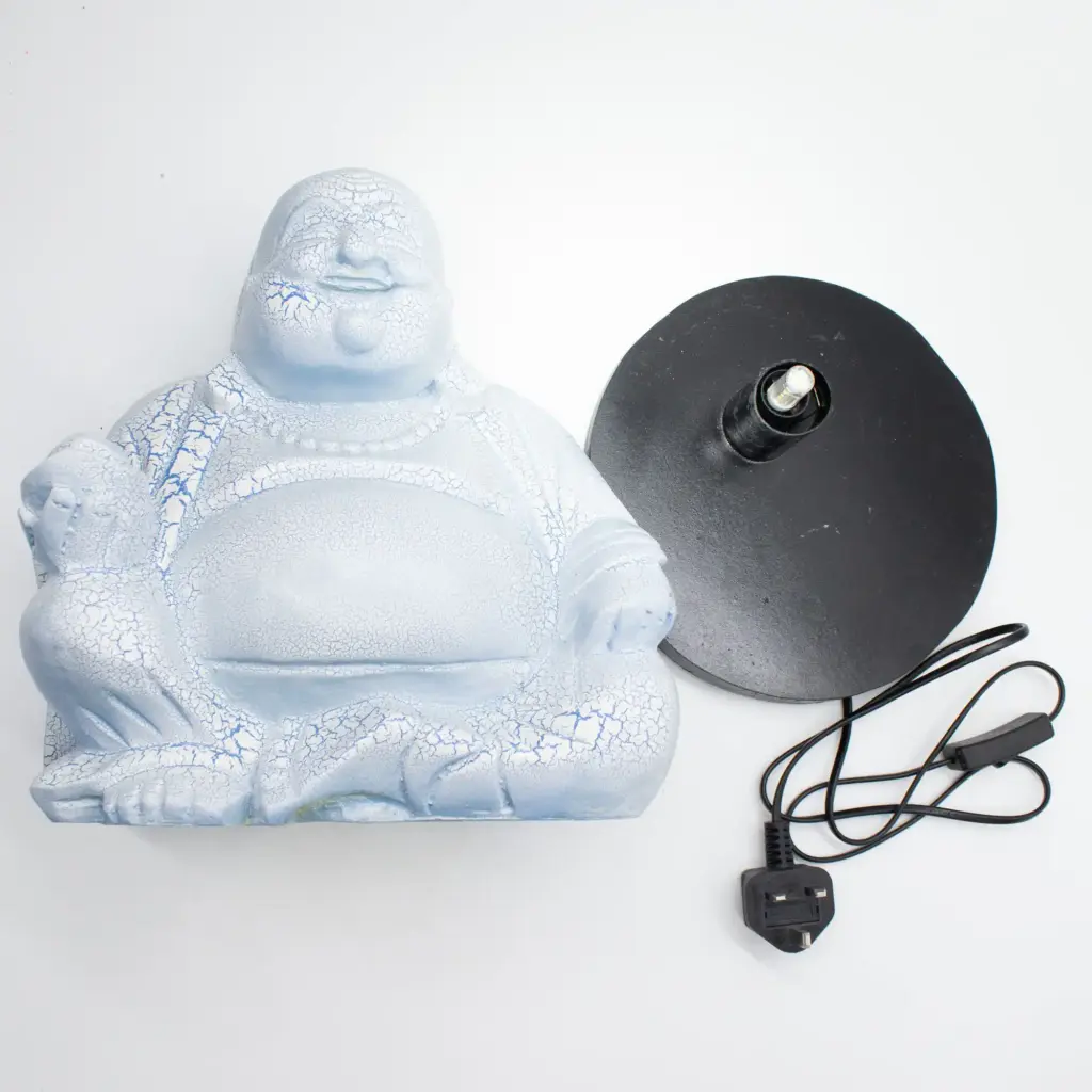 Laughing Buddha Lamp Sky Blue – Round Stand | www.artisangoods.co.uk 5 Laughing Buddha Lamp Sky Blue – Round Stand | www.artisangoods.co.uk 5